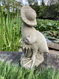 STONE GARDEN SMALL ‘PUDDLES’ DUCK / DUCKLING STATUE ORNAMENT