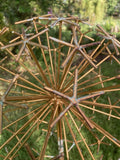 LARGE METAL ALIUM GOLD EFFECT FLOWER HEAD STAKE GARDEN SUPPORT ORNAMENT