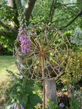 LARGE METAL ALIUM GOLD EFFECT FLOWER HEAD STAKE GARDEN SUPPORT ORNAMENT