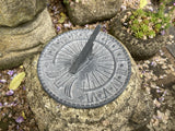 METAL LEAD EFFECT GREY CAST IRON GARDEN BIRD SUNDIAL ORNAMENT