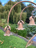 METAL SNOWDROP BELLS BIRD GARDEN STAKE DECORATION