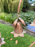 METAL SNOWDROP BELLS BIRD GARDEN STAKE DECORATION