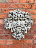 STONE GARDEN LARGE BACCHUS MAN FACE WALL PLAQUE