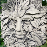 STONE GARDEN LEAFY TREE GREEN MAN LEAF FACE WALL PLAQUE PAGAN WICCAN