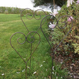Garden metal wrought iron heart love plant stakes supports mothers day gifts gardening ferney Heyes cheshire 