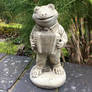 STONE GARDEN MUSICAL ACCORDION FROG