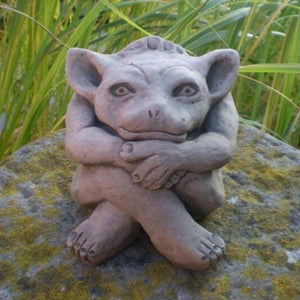 Stone garden ornament baby goblin statue higher gremlin creatures gargoyle ferney Heyes cheshire sculpture 