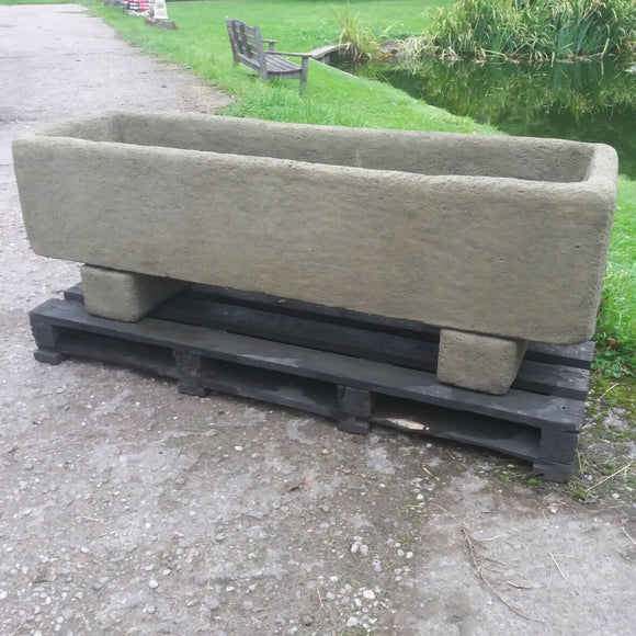 STONE GARDEN VERY LARGE RUSTIC OLD STYLE HORSE TROUGH PLANTER