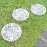 STONE GARDEN SET OF 3 CELTIC KNOT STEPPING STONES