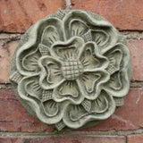 STONE GARDEN TUDOR ROSE FLORAL WALL PLAQUE