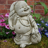 STONE GARDEN SMILING BABY MONK BUDDHA