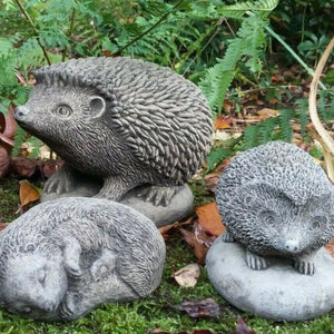 STONE GARDEN SET OF 3 HEDGEHOGS