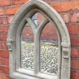 STONE GARDEN LARGE GOTHIC ARCH MIRROR WALL PLAQUE