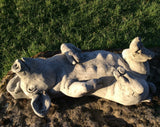 STONE GARDEN LYING UPSIDE DOWN PIG