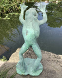 CAST IRON FROG ON LILY PAD