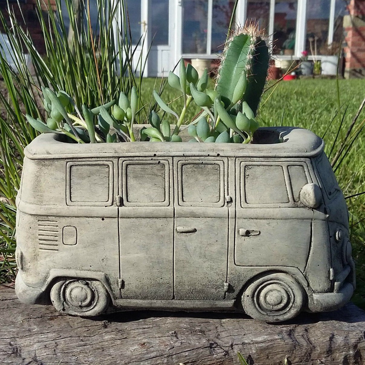 vw van planter pot STONE GARDEN SMALL VW CAMPER VAN VEHICLE PLANTER POT – Ferney Heyes Garden Products
