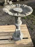 STONE GARDEN LARGE SERPENT BIRD BATH FEEDER ORNAMENT