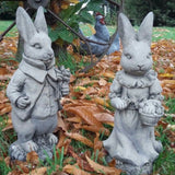 STONE GARDEN PAIR OF WEDDING RABBITS