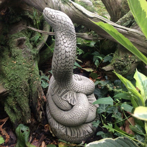 Stone garden ornament snake statue cobra figure ferney Heyes reptile  