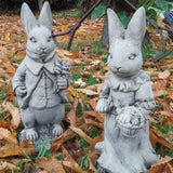 STONE GARDEN PAIR OF WEDDING RABBITS