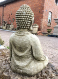 STONE GARDEN ZEN BUDDHA MONK TEALIGHT CANDLE HOLDER STATUE ORNAMENT