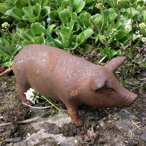 Cast iron garden pig piglet ferney heyes ornament