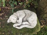 STONE GARDEN SLEEPING CAT KITTEN MEMORIAL ORNAMENT STATUE