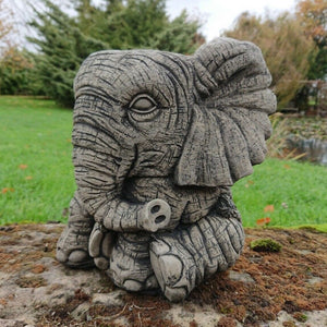 Stone garden elephant planter pot tub ferney Heyes statue figure