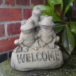 STONE GARDEN WELCOME FROGS