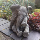 STONE GARDEN LUCKY CRYING ELEPHANT ORNAMENT STATUE