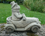 STONE GARDEN TOAD ON THE ROAD - WIND IN THE WILLOWS ORNAMENT STATUE