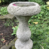 STONE GARDEN RUSTIC BIRD BATH FEEDER