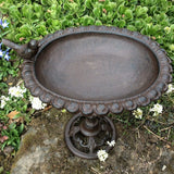 CAST IRON SMALL GARDEN BIRDBATH FEEDER ORNAMENT