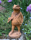 METAL RUSTY CAST IRON GARDEN MR TOAD - WIND IN THE WILLOWS ORNAMENT