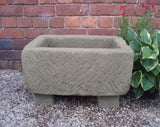 STONE GARDEN RUSTIC OLD STYLE SINK TROUGH & FEET PLANTER TUB