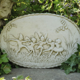 STONE GARDEN DANCING FAIRY ELF WALL PLAQUE DREAM HANGING PLAQUE