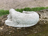 STONE GARDEN LARGE LYING SPANIEL DOG STATUE ORNAMENT COLLECTION ONLY