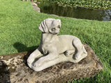 STONE GARDEN LARGE LYING LABRADOR DOG STATUE ORNAMENT COLLECTION ONLY