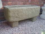 STONE GARDEN RUSTIC OLD STYLE TROUGH WITH FEET PLANTER