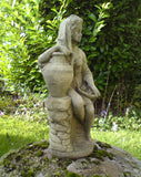 STONE GARDEN LADY WITH URN STATUE WOMAN FEMALE FIGURE ORNAMENT